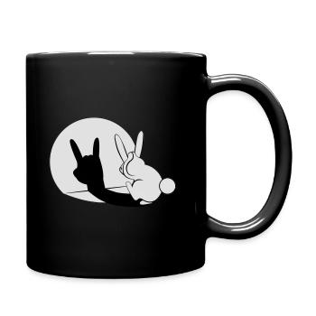 Bunny Horn Gesture Shadow - Tasse einfarbig - Schwarz - Rechts