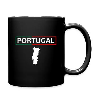 Drapeau Portugal Contour du pays - Mug uni - noir - Droite