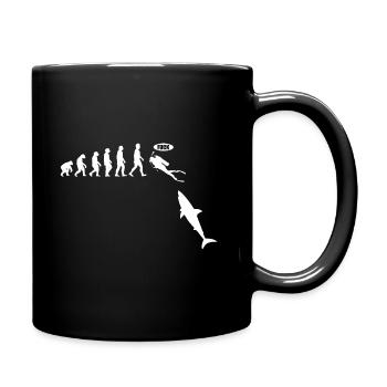 Diving Scuba Diver Evolution Underwater Sea - Full Colour Mug - black - Right