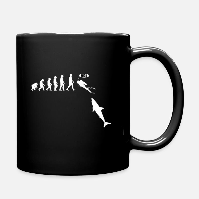 Tauchen Scuba Taucher Evolution Unterwasser Meer - Tasse einfarbig - Schwarz