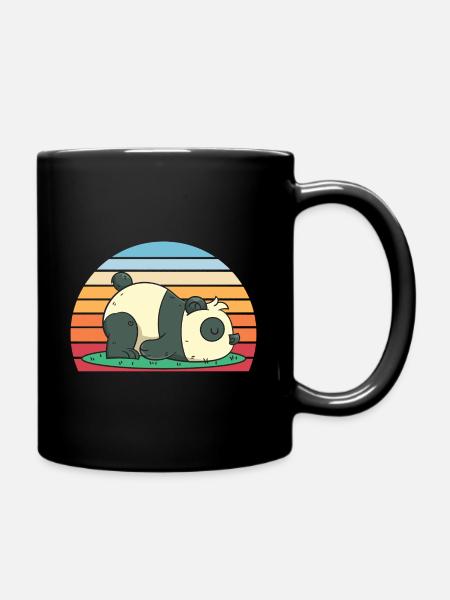 Panda dormant panda cadeau panda - Mug uni - noir