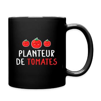 Planter de tomates cadeau drôle fête des pères - Mug uni - noir - Droite