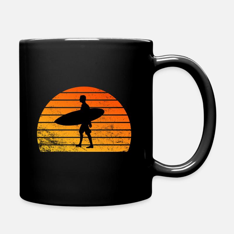 Surfing - Tasse einfarbig - Schwarz