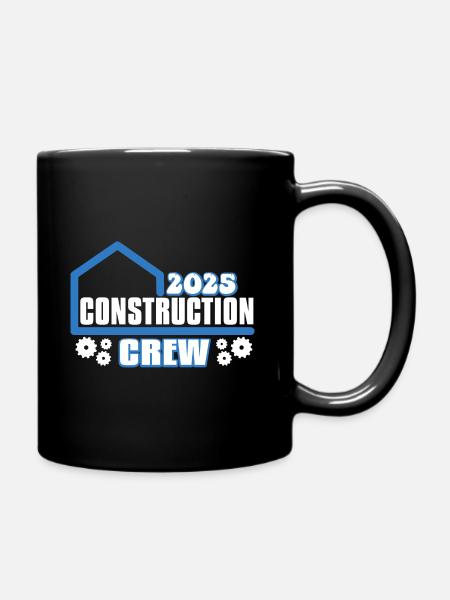 Hausbau Crew 2025 - Tasse einfarbig - Schwarz