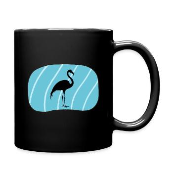 Flamenco Exotic Water Bird - Full Colour Mug - black - Right