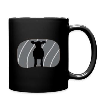 Cornes de taureau de vache - Mug uni - noir - Droite