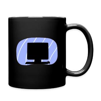 Computer Nerd Tech - Tasse einfarbig - Schwarz - Rechts