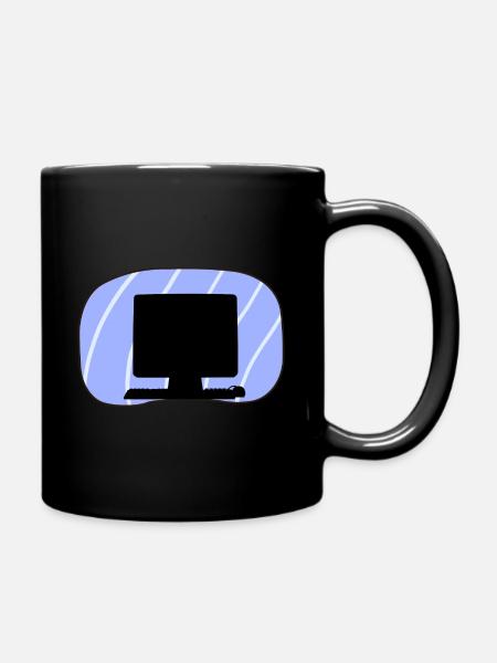 Computer Nerd Tech - Tasse einfarbig - Schwarz