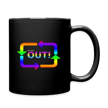 No way out - Tasse einfarbig - Schwarz - Rechts