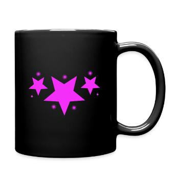 Pink Stars Style - Full Colour Mug - black - Right