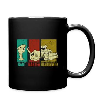 Straßenbau Straßenbauer Asphaltbauer Asphaltierer - Tasse einfarbig - Schwarz - Rechts