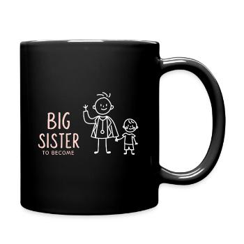 Big Sister Gift Sisters - Full Colour Mug - black - Right