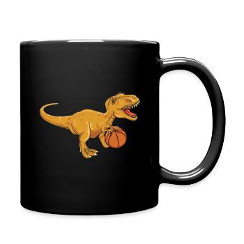 T-Rex Dinosaurier Trex Dino Basketball - Tasse einfarbig - Schwarz - Rechts