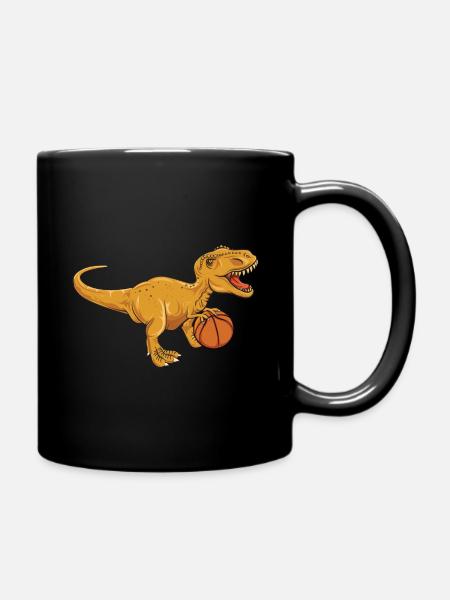 T-Rex Dinosaurier Trex Dino Basketball - Tasse einfarbig - Schwarz