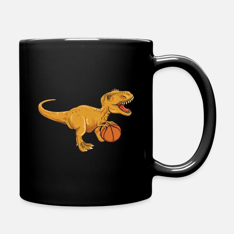 T-Rex Dinosaurier Trex Dino Basketball - Tasse einfarbig - Schwarz