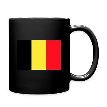 Flag of Belgium - Full Colour Mug - black - Right