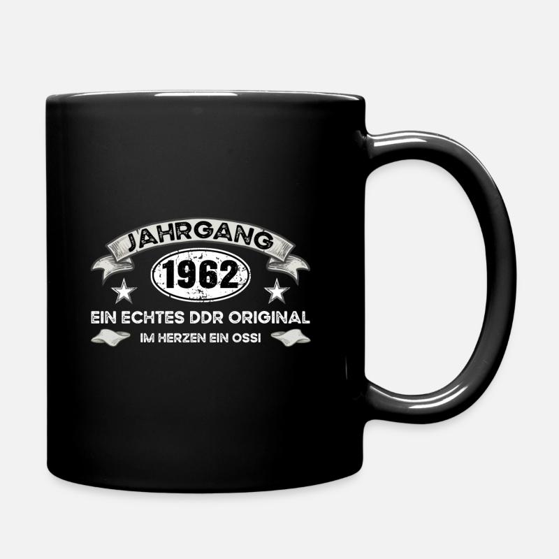 DDR Jahrgang 1962 - Tasse einfarbig - Schwarz