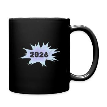 Speech bubble 2026 - Full Colour Mug - black - Right