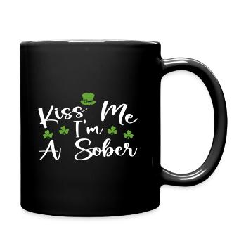 Embrasse-moi je suis sobre : la Saint-Patrick - Mug uni - noir - Droite