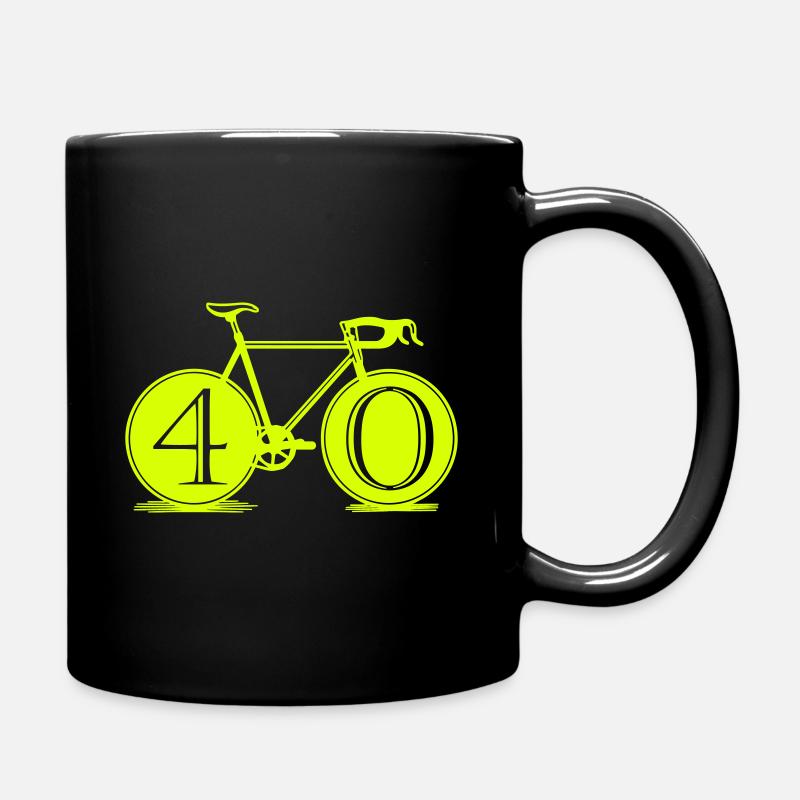 Geburtstags-Fahrräder - Tasse einfarbig - Schwarz