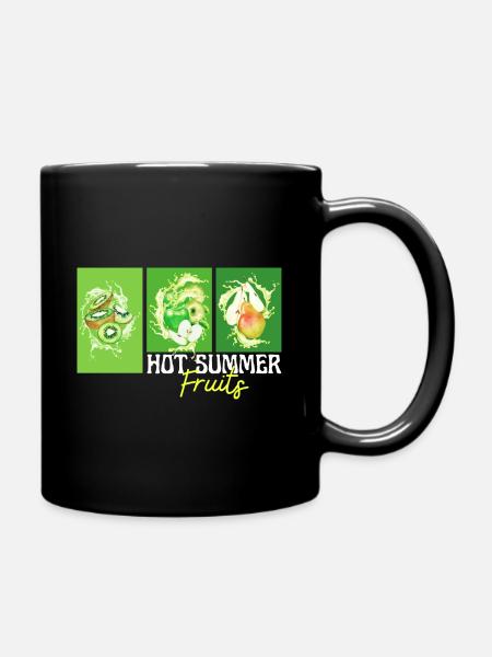 hot summer fruits - Tasse einfarbig - Schwarz