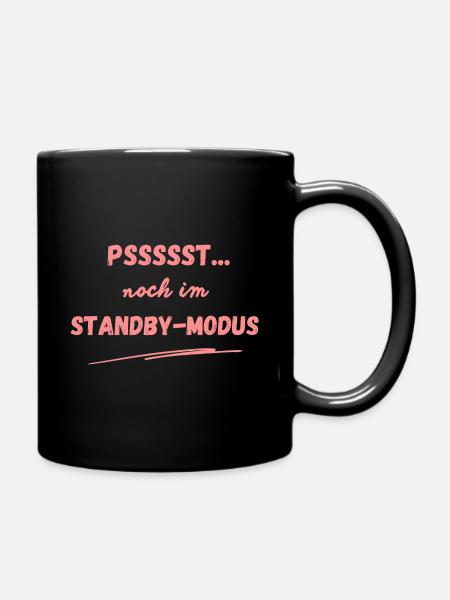 Pssst! personalisierbar - Tasse einfarbig - Schwarz