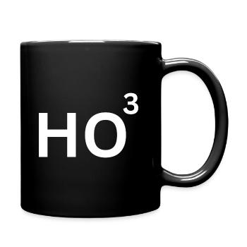 HO HO HO Physik Mathe Nerd Weihnachten Santa Claus - Tasse einfarbig - Schwarz - Rechts