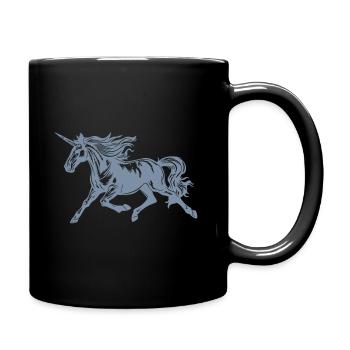 Licorne majestueuse – Dessin au trait fantastique - Mug uni - noir - Droite