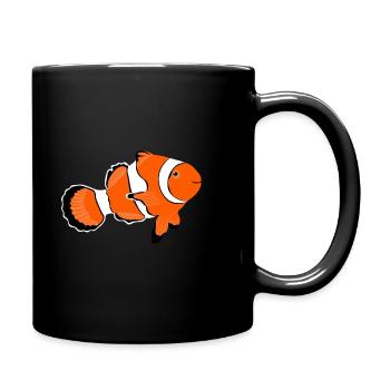 Clownfish Anemone Fish No.1 /orange white fish - Full Colour Mug - black - Right