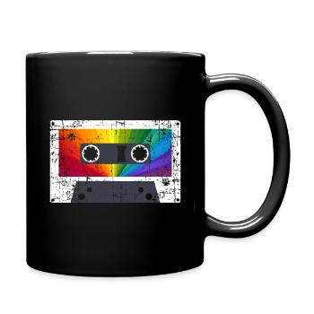 Musique de cassette Gay Pride - Mug uni - noir - Droite