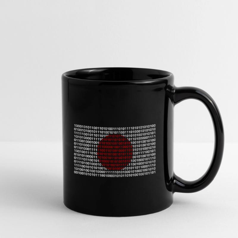 Japan Flagge Zahlen Binärcode Byte Bit Code Tasse einfarbig
