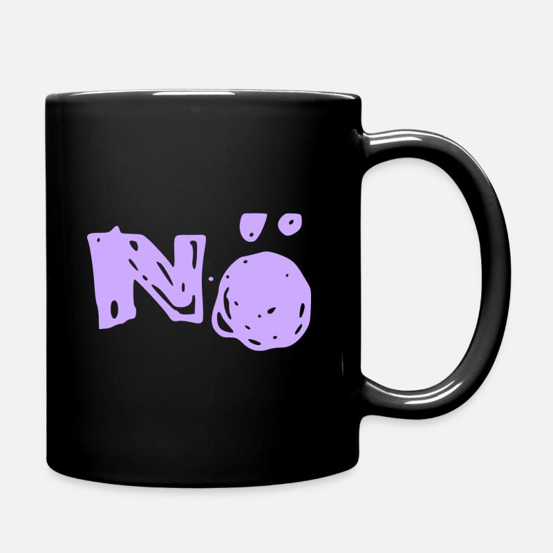 Nö Nee Nein - Tasse einfarbig - Schwarz
