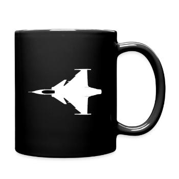 Plane - Full Colour Mug - black - Right