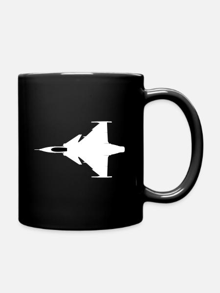 Flugzeug - Tasse einfarbig - Schwarz