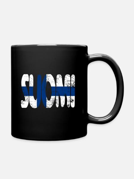 Suomi Finlande Drapeau Finlandais Scandinavie Voyage - Mug uni - noir