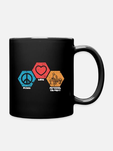 Hippie Physiotherapy - Full Colour Mug - black