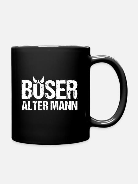 Böser Alter Mann Opa Rentner Großvater - Tasse einfarbig - Schwarz