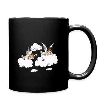 Fiese Engelechen - Tasse einfarbig - Schwarz - Rechts