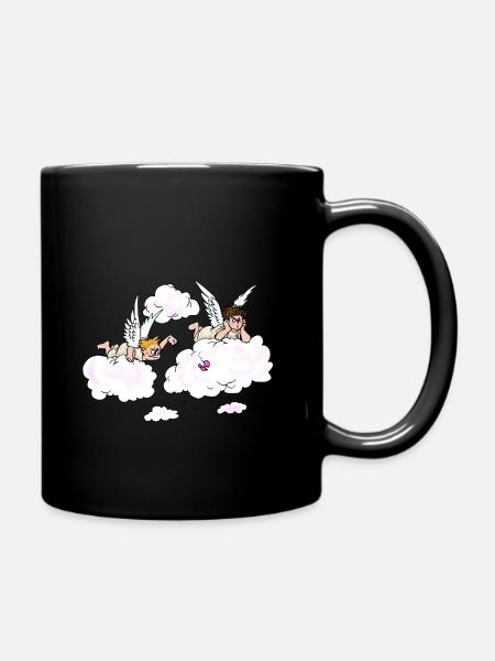 Fiese Engelechen - Tasse einfarbig - Schwarz