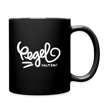 Pegel halten - Tasse einfarbig - Schwarz - Rechts