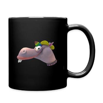 Plüscheinhorn - Tasse einfarbig - Schwarz - Rechts