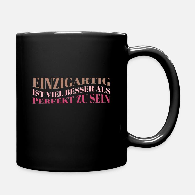 Unique is better than perfect - Full Colour Mug - black