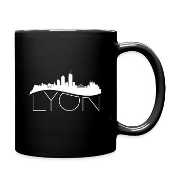 Lyon France Skyline Landmark Gift City - Mug uni - noir - Droite