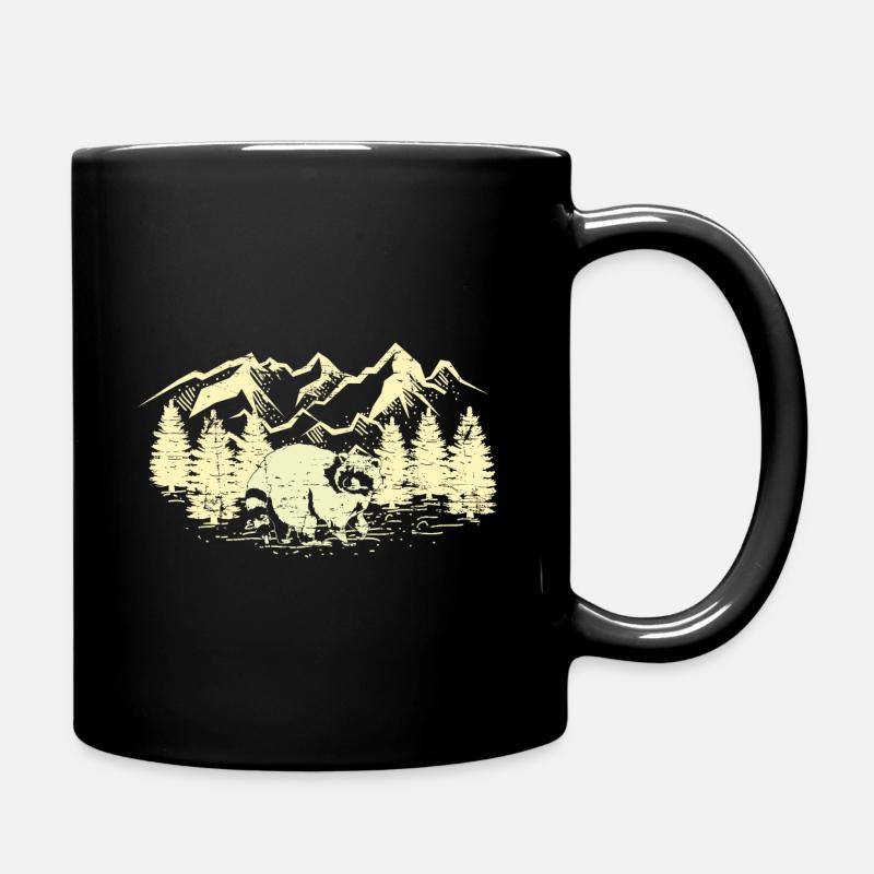 Waschbären Geschenk Waschbär - Tasse einfarbig - Schwarz