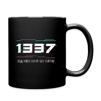 Elite Hacker Language Gamer Hacking Coding - Full Colour Mug - black - Right