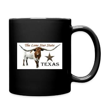 Long Horn Bull Texas - Mug uni - noir - Droite