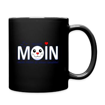 Moin Moin - Tasse einfarbig - Schwarz - Rechts