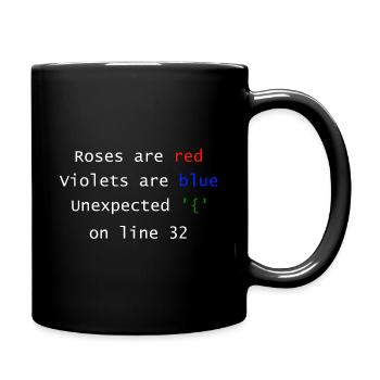Unexpected on line | Programmer Computer Scientist - Full Colour Mug - black - Right