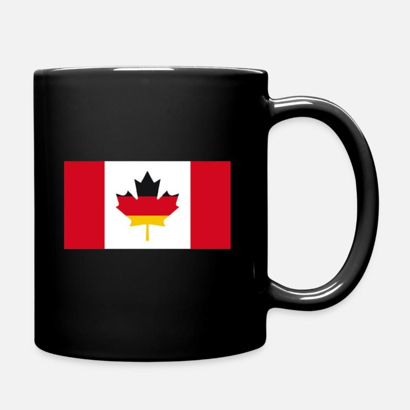 Deutsch-Kanadische Maple Leaf Flagge - Tasse einfarbig - Schwarz
