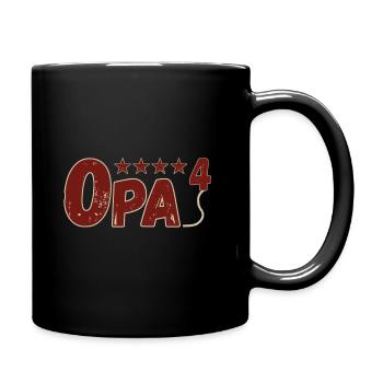 Opa Hoch 4 - Tasse einfarbig - Schwarz - Rechts